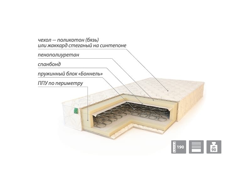 Матрас Матрас ,экокожа темно-коричневая  